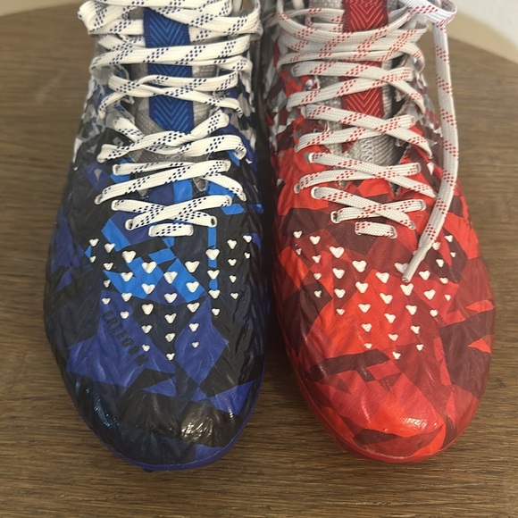 Under Armour  Mens Spotlight Clone MC LE  Red White Blue Football Cleats new - Picture 8 of 10